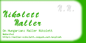 nikolett maller business card